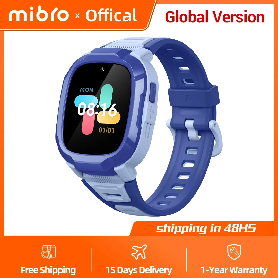 Mibro Kids Smart Watch P6 GPS Real-Time Location 900mAh Battery 2MP Camera Voice Call 2ATM Waterproof 4G Smartwatch For Kids