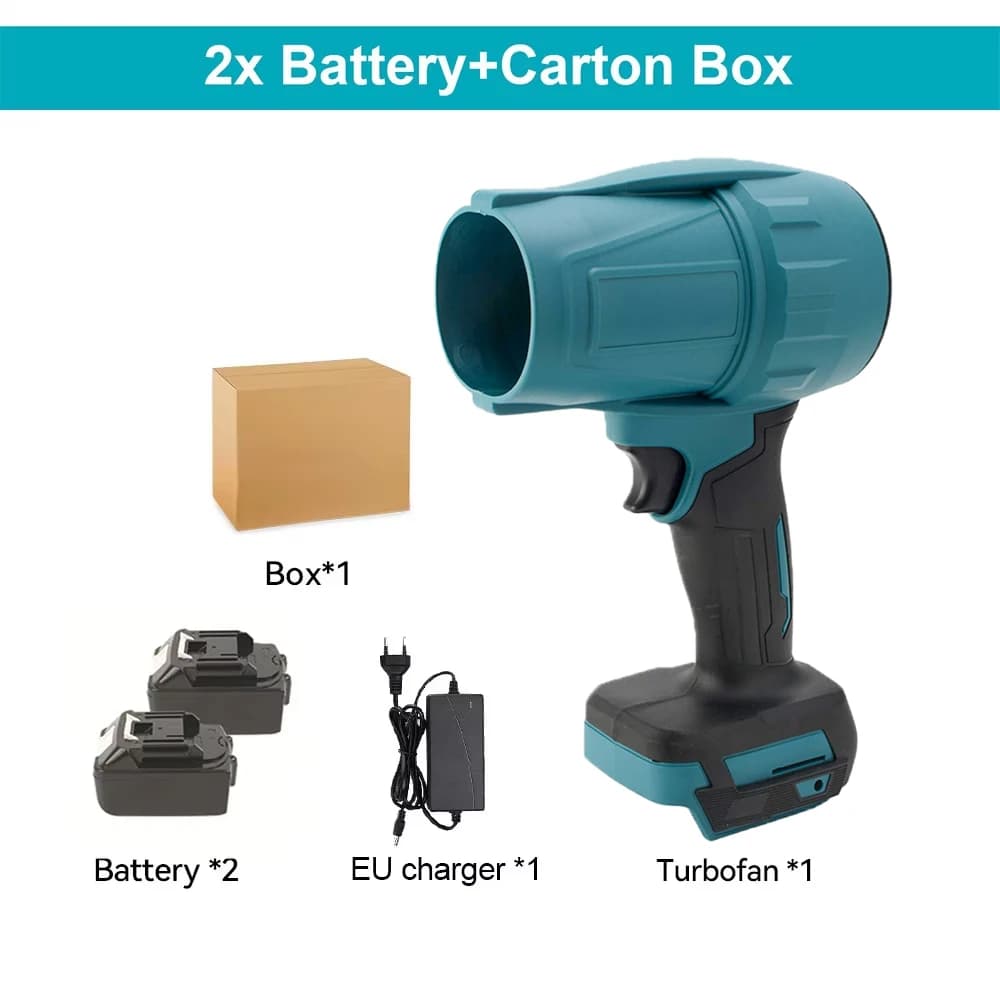 200M/S Cordless Turbo Electric Blower Turbo Jet Fan Violent Blower Car Dryer Handheld Dust Blowing Tool for Makita 18V Battery