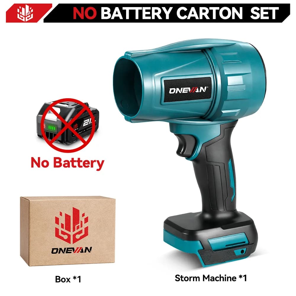 ONEVAN 3500W 350M/S Brushless Electric Turbo Fan Cordless Leaf Air Blowers Snow Dust Blowing Power Tool For Makita Battery Pin