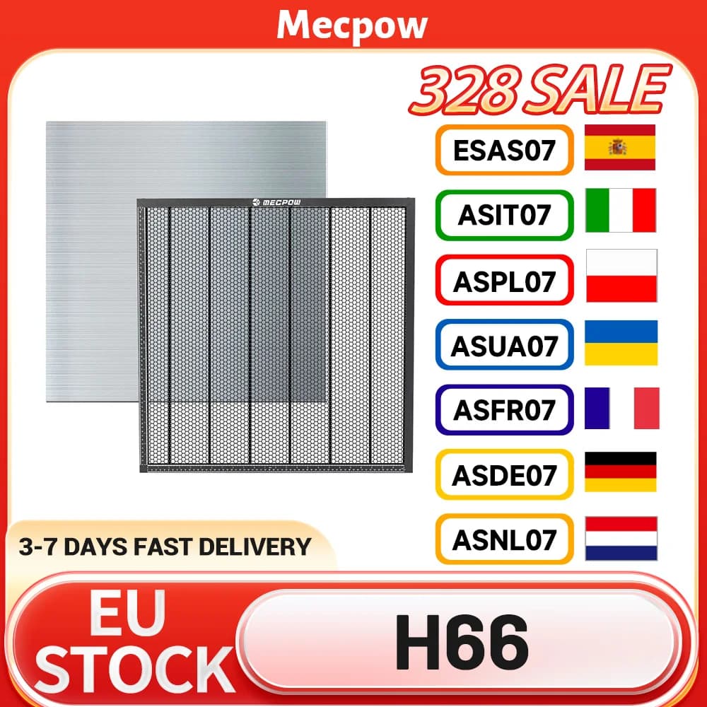 Mecpow H66  650*650mm Laser Engraver Honeycomb Working Table Board Platform for Laser Engraving Cutting Machine Easy Observation