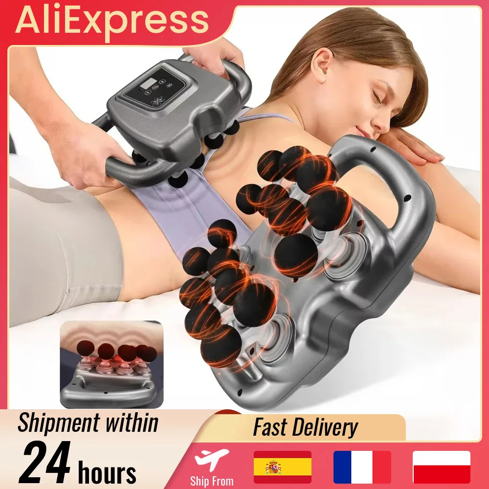 16/24 Head Fascia Gun Muscle Massage Gun High Frequency Neck Shoulder Waist Massage Machine Professional Muscle Massage Gun