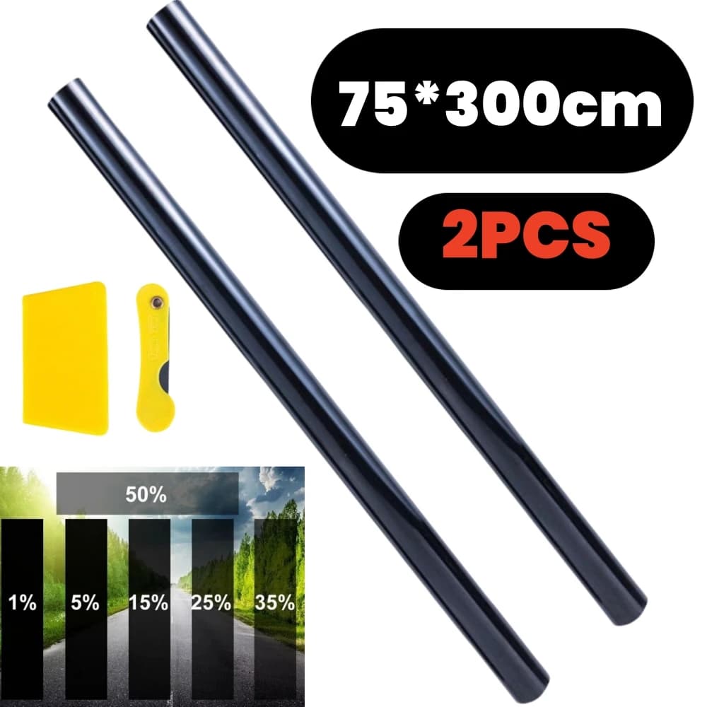 Tinted Glass 76cmX3m Widened Window Film Solar Protection Sheets Tinted Film Car Sunshade Dark Glass Film Nano Ceramic Shading