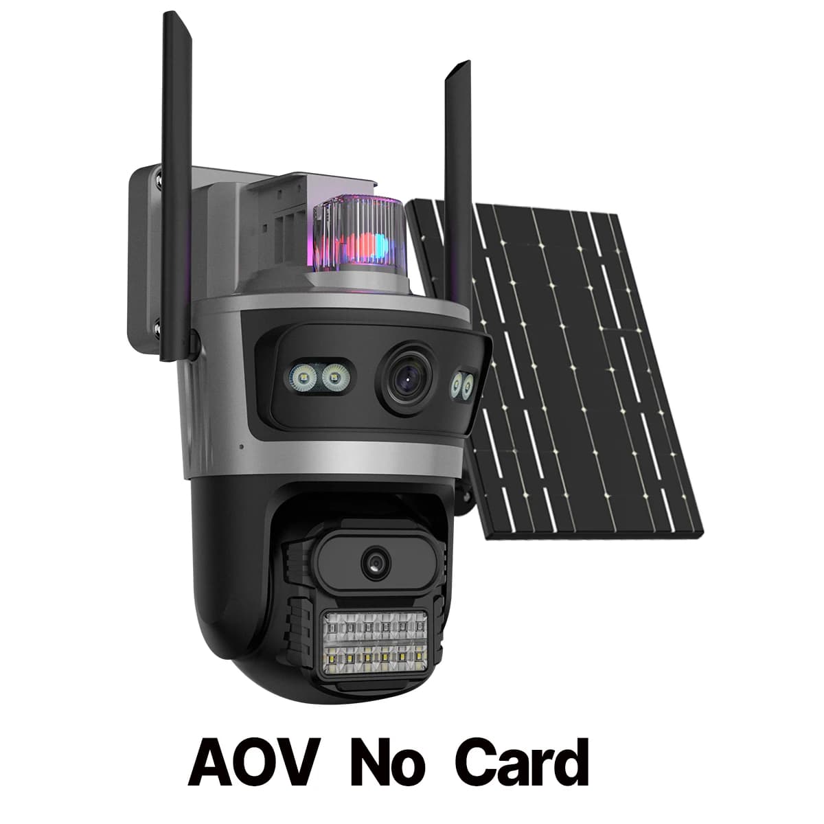 WONSDAR 4G Solar Camera Three Screen 24 Hours Record  Low Power Battery IP Camera Color Night Vision CCTV Security Protection Cam
