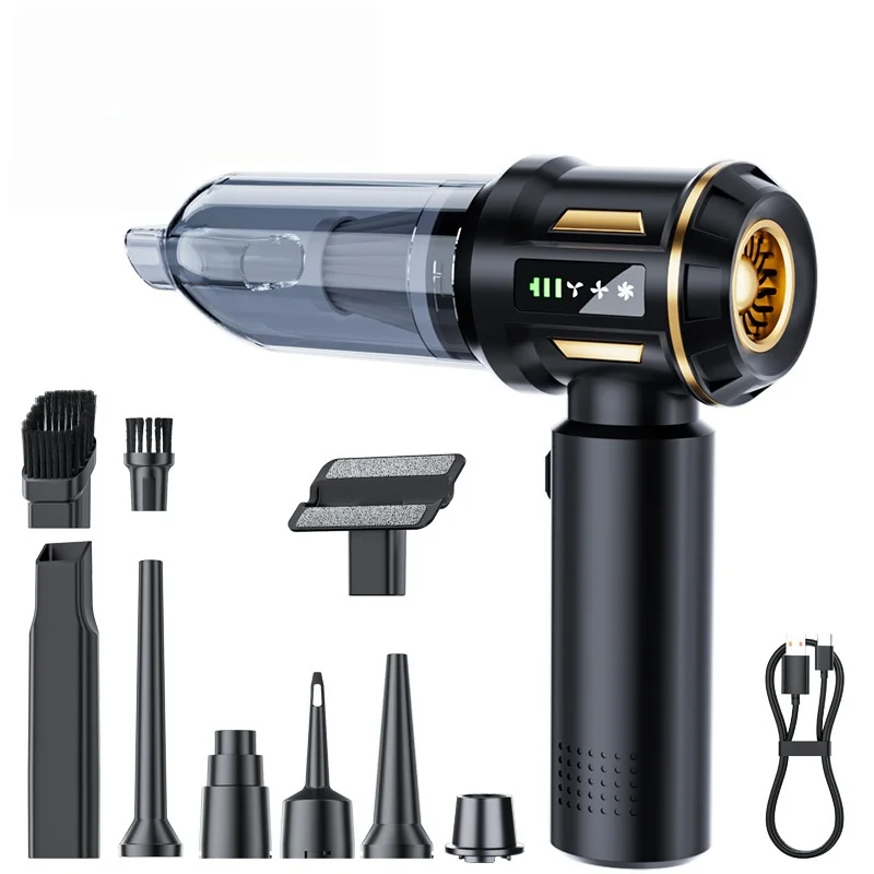 Handheld vacuum cleaner Black Gold Brushless 11.1V 3 Stages 16000Pa Strong suction LED Display