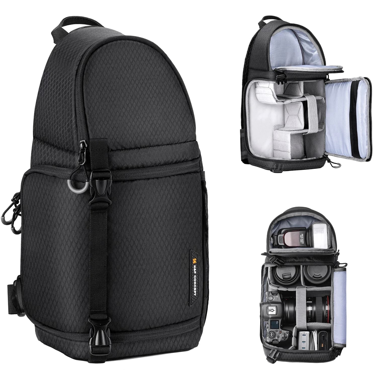 K&F CONCEPT Camera Bag Photography Backpack 10L Waterproof Camera Sling Backpack DSLR/SLR Camera Case For Sony DJI Fuji Bags