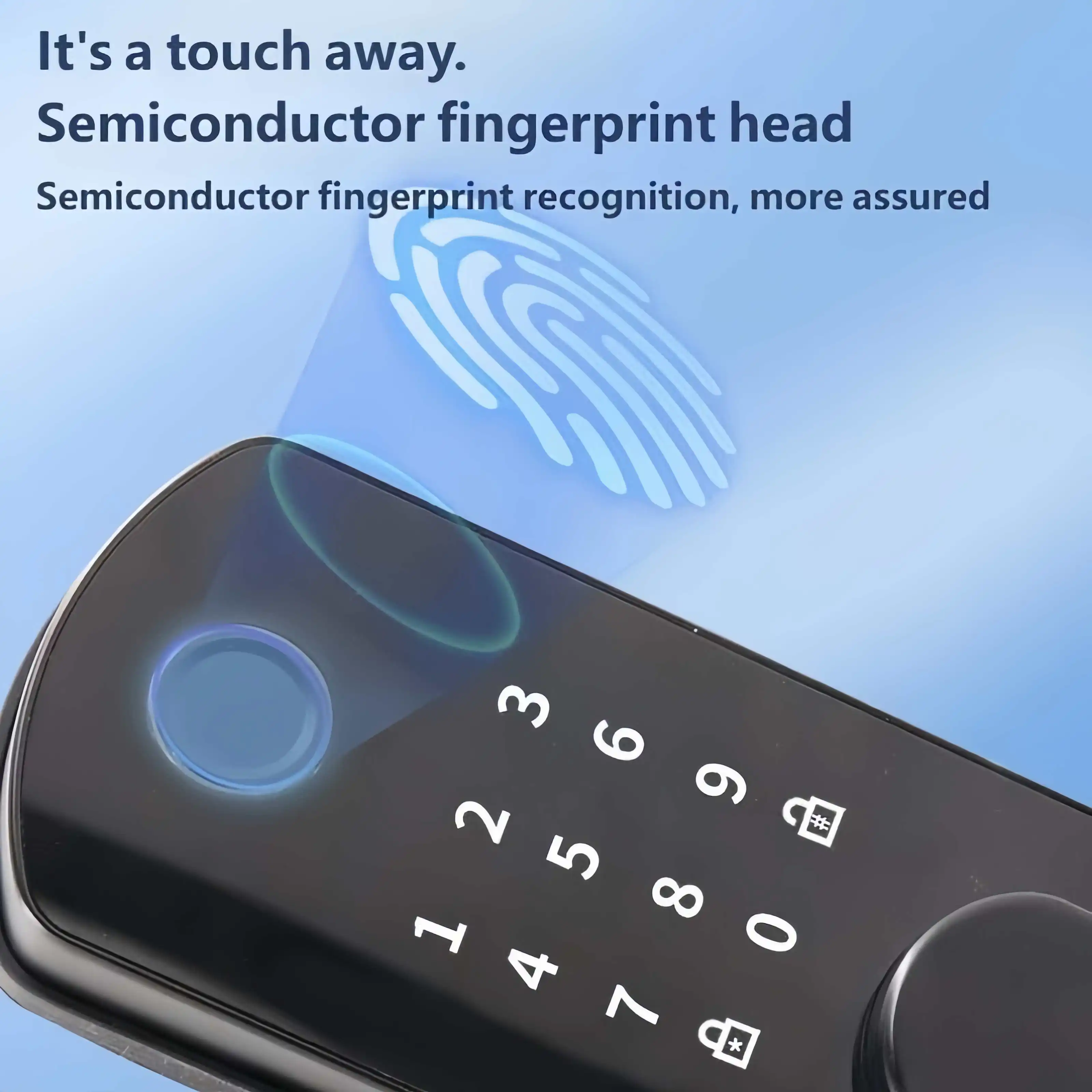 Smart Fingerprint Door Lock Electronic Code Lock Bluetooth Easy Assembly Password keys