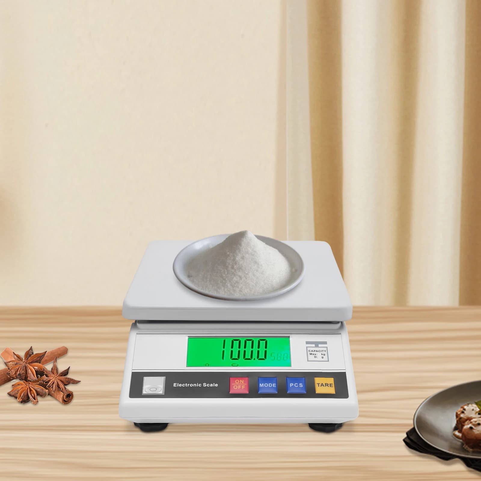 Digital Scales Precision Kitchen Scales 7,5 Kg/0,1 G Professional Scales with High Precision for Kitchen Jewelry Industry