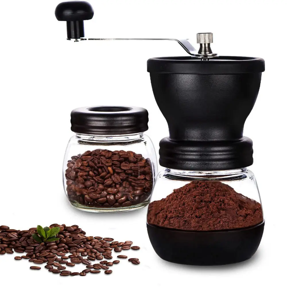 Manuelle Kaffeemühle Hochwertige Handkaffeemühle Mit Keramik-Mahlkern, Verstellbare Tragbare Kaffeemühle Für zu Hause