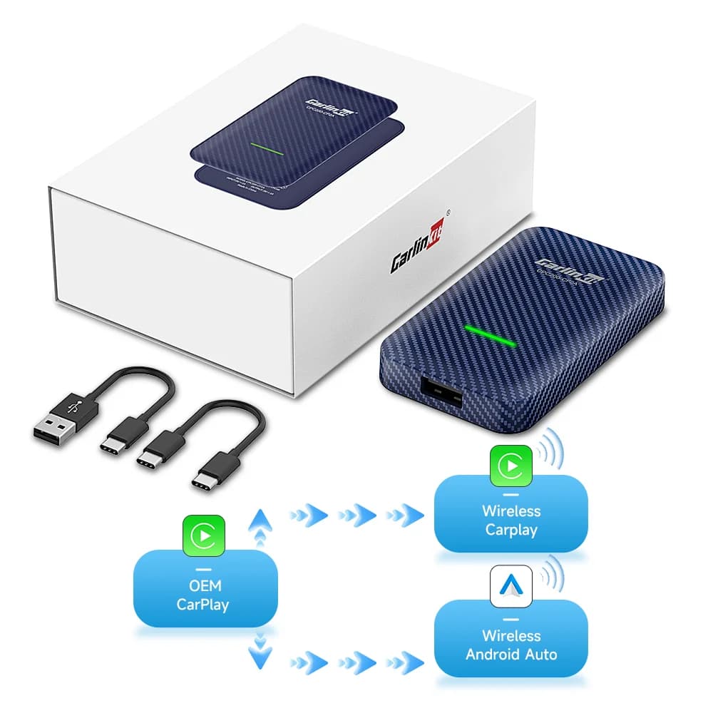 2026 CarlinKit 5.0 2air Wireless Android Auto Samrt Box CarPlay Wireless 2 in 1 Dongle For CarPlay Cars Spotify Original buttons
