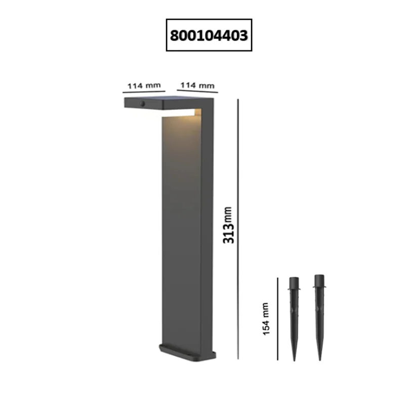 LED solar path light with motion detector, 400LM, warm white 3000K solar standing lamp, outdoor solar lights for the backyard, garden, lawn light (H=31/51/71/91cm) [Energy class E]