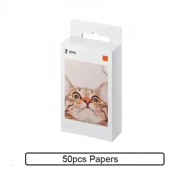 Original 100% Mijia ZINK Pocket Printer Paper Self-adhesive Photo Print 50pcs Sheets For Xiaomi 3-inch Mini Pocket Photo Printer