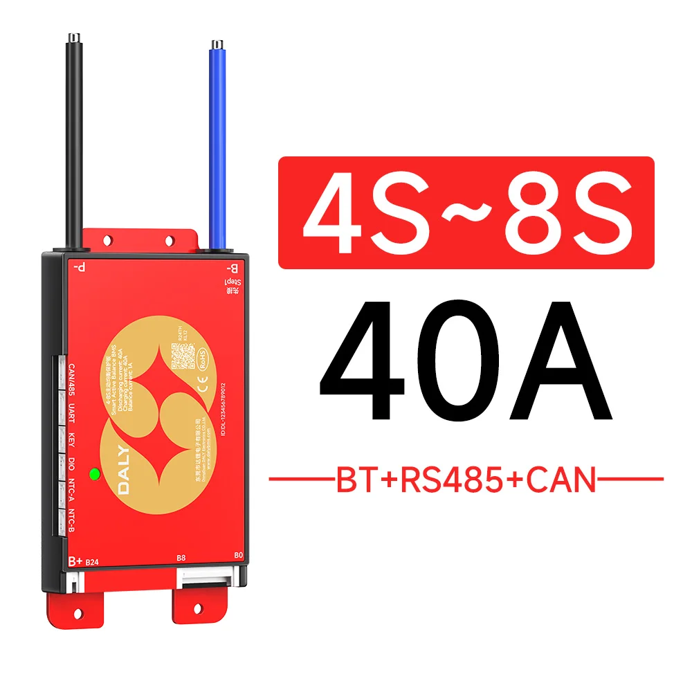 DALY 100 Smart BMS 4S 8S 12S 13S 14S 16S 17S 20S 24S Bluetooth APP Balance UART CANBUS RS485 40A 60A 100A Lifepo4 Li-ion LTO