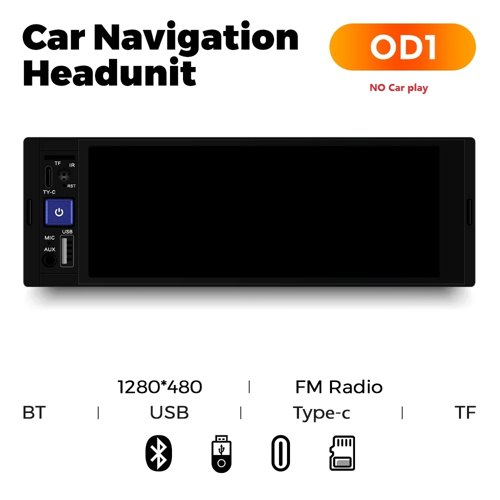 MEKEDE 5.2 Inch 6.86 Inch Car Radio 1 Din MP5 Player Wireless Carplay Android Auto Car Multimedia Player FM Stereo ISO Power Aux Input USB Type-C BT Universal Autoradio Support Rearview Camera SWC Car Audio Intelligent Systems