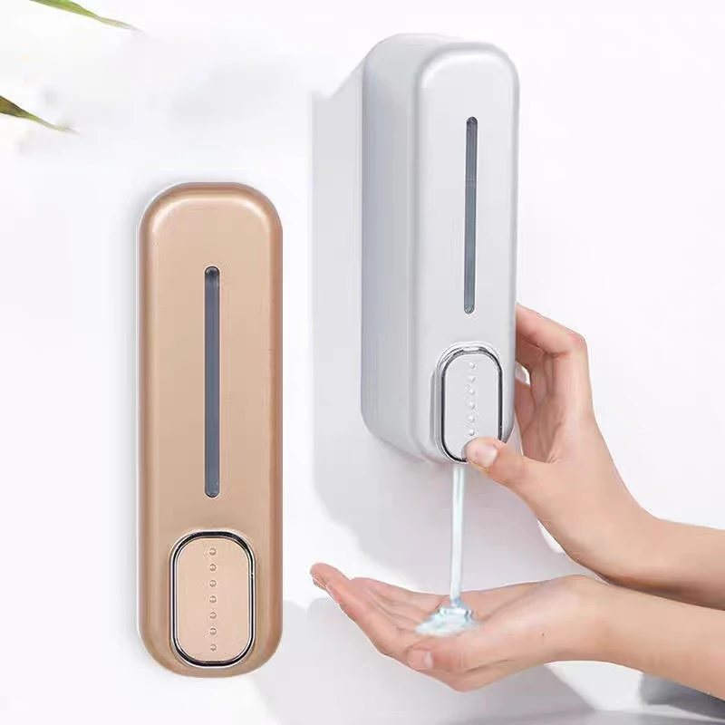 1-2pcs Hotel Manual Soap Dispenser Wall Mounted Shampoo And Shower Gel Box Bathroom Soap Bottle Portable Press Dispense Liquid