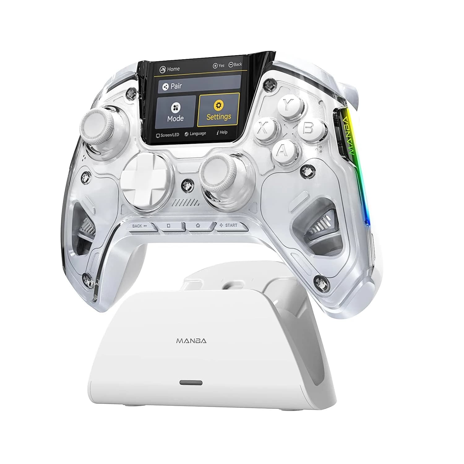 Wireless Gaming Controller Mamba One V2 for IOS/Android/Switch/PC Hall Effect Stick RGB Light 1800mAh with Charging Dock