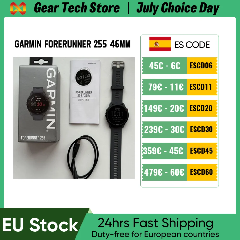 Garmin Forerunner 255 Basic Style 46mm Slate Gray