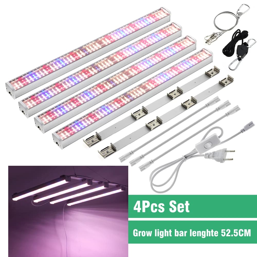 LED Grow Light Bar Full Spectrum AC100-265V SMD2835 For Plants Fruit Trees LED Grow Light For Veg Flowers LED Grow Tube