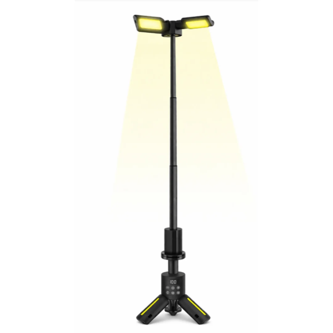 Portable LED camping lamp RGB Telescopic Tripod light IPX54 SOS work light dimmable foldable