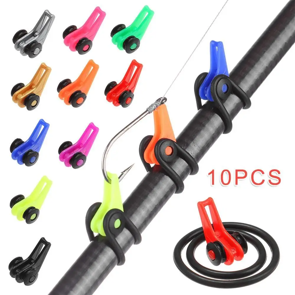 10 SET Plastic Rubber Fishing Hook Secure Keep For Fishing Rod Tool Portable Lure Accessories Bait Holder Fishing Accessories
