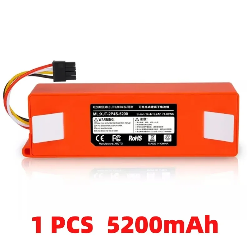 🔥XJT-2P4S-5200S 14.4V Robotic Vacuum Cleaner Replacement Battery for Xiaomi Roborock S55 S60 S65 S50 S51 S5 1S 1ST MAX S6 Parts