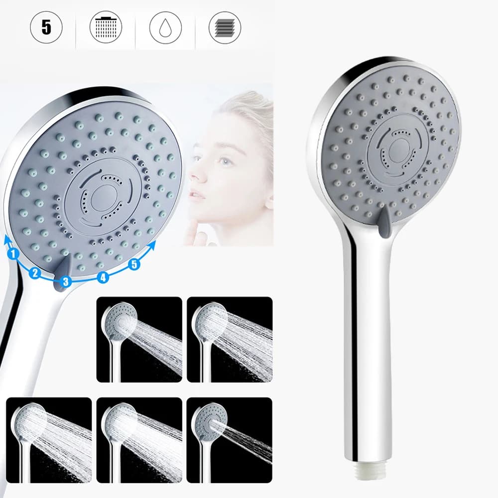 Handheld Shower Head 3PCS Set Rain Set with A Variety of Spray Mode Stainless Steel Hose, Anti-winding Hose Is Easy To Install, Suitable for Family Hotels Bathroom Facilities Shower Set
