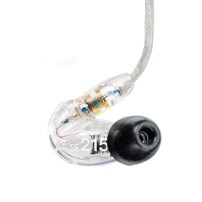 High quality SE215 Hi-fi stereo Headphones 3.5MM In ear Earphones Separate Cable earbuds with Box Transparent black blue