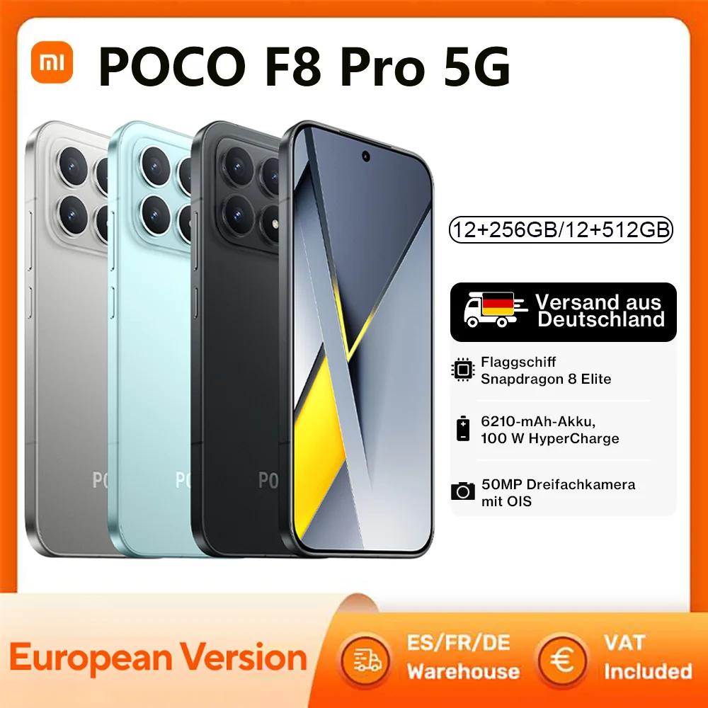 POCO F8 Pro Smartphone 256/512GB 50MP Tri-Camera With OIS 6.59-inch AMOLED Screen 120Hz Snapdragon 8 Elite