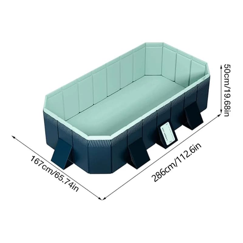 Outdoor Summer Water Party Pool 3M Foldable Non Inflatable Thickened Wear Resistant Swimming Pool for Kids and Pets