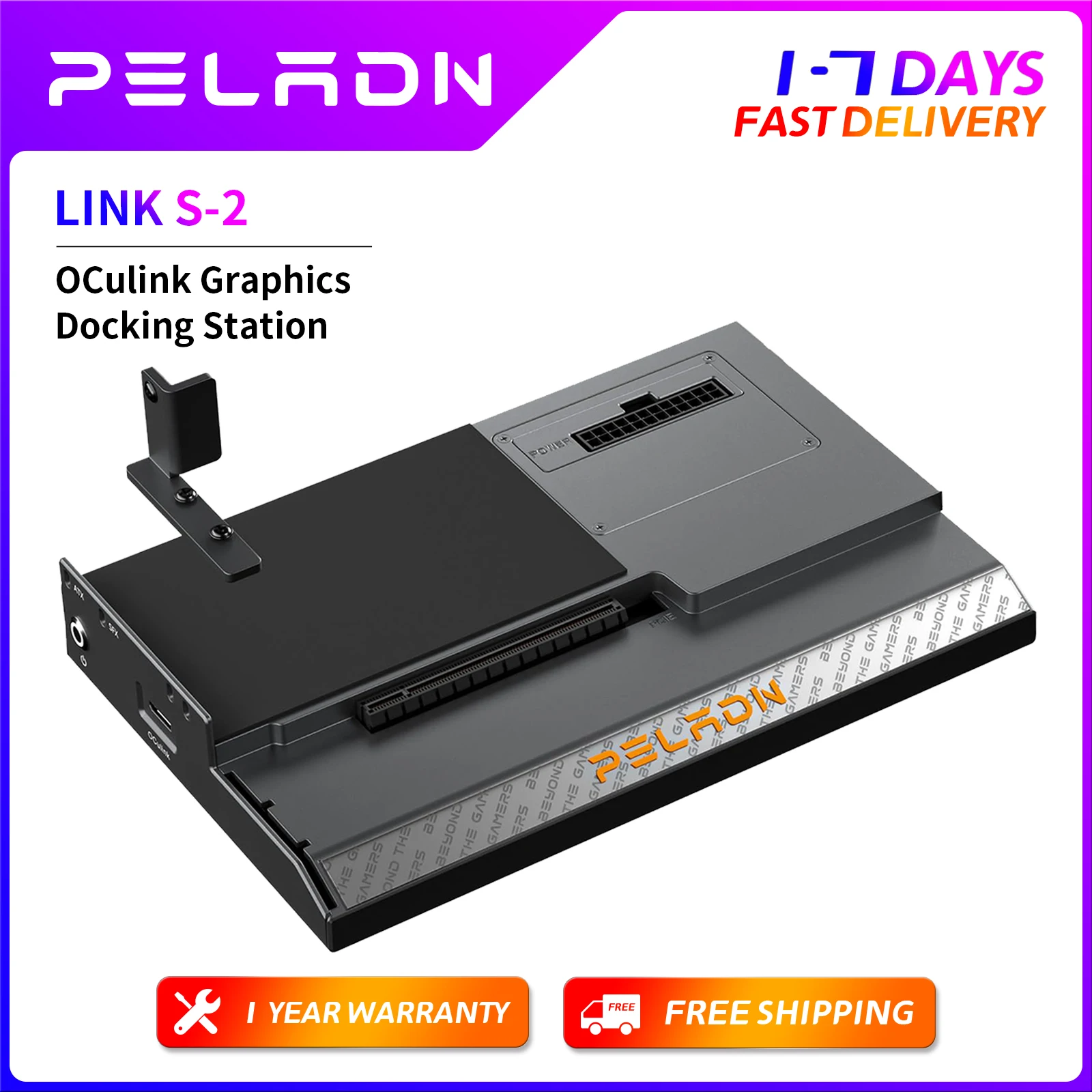 PELADN Link S-2 OCulink Graphics Docking Station ATX 24pin Max Support RTX4090/RX7900XTX Gaming PCIex16 Expansion Interface