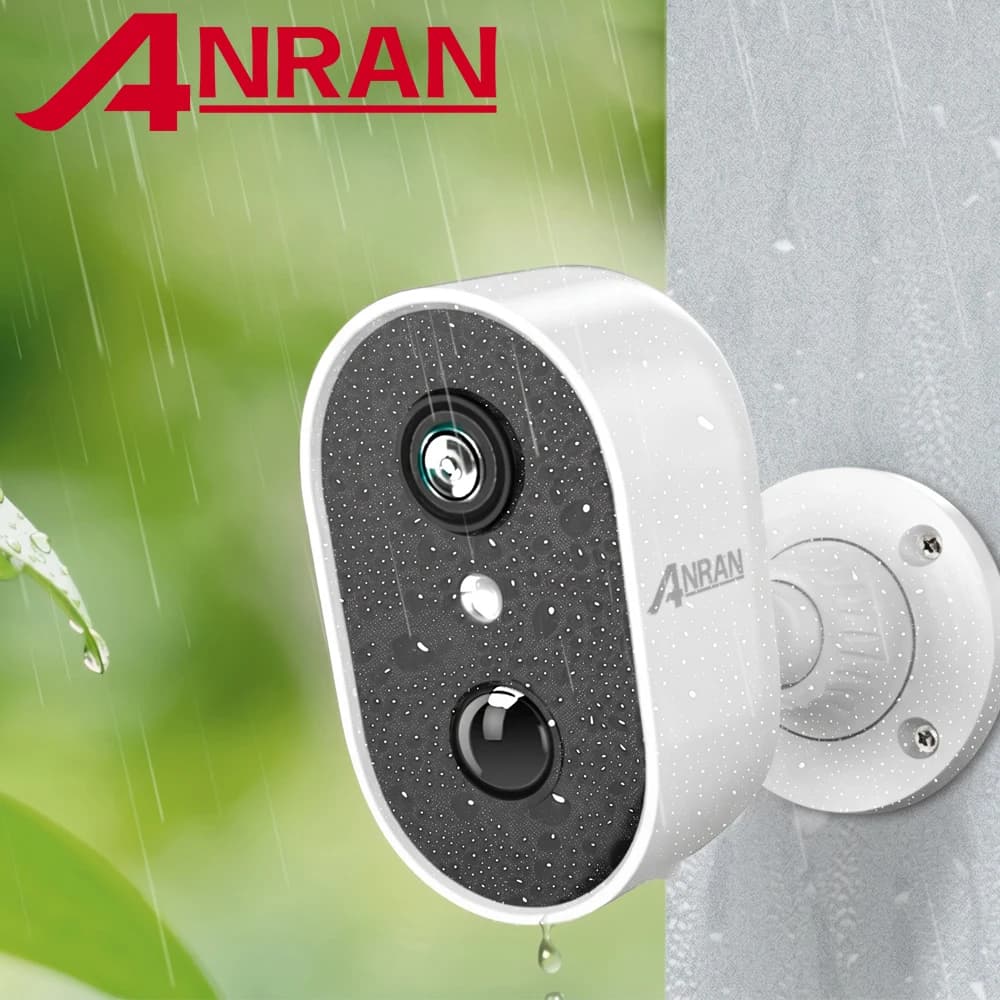 ANRAN 2K Battery Camera 3MP 2.4Ghz Wireless WiFi Camera Home Indoor Security Cameras,PIR Detect,Color Night Vision,Local Alerm