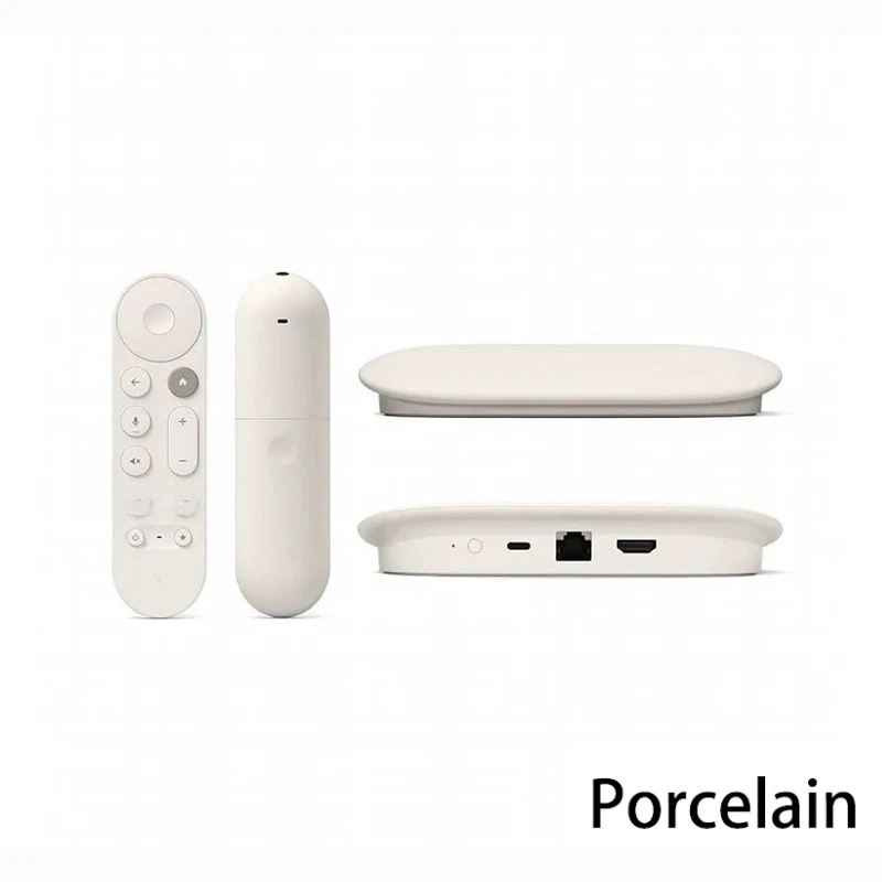 Google TV streamer 4K Porcelain/Hazel Supports up to 4K , HDR and Dolby Vision technology, smart home devices US charger