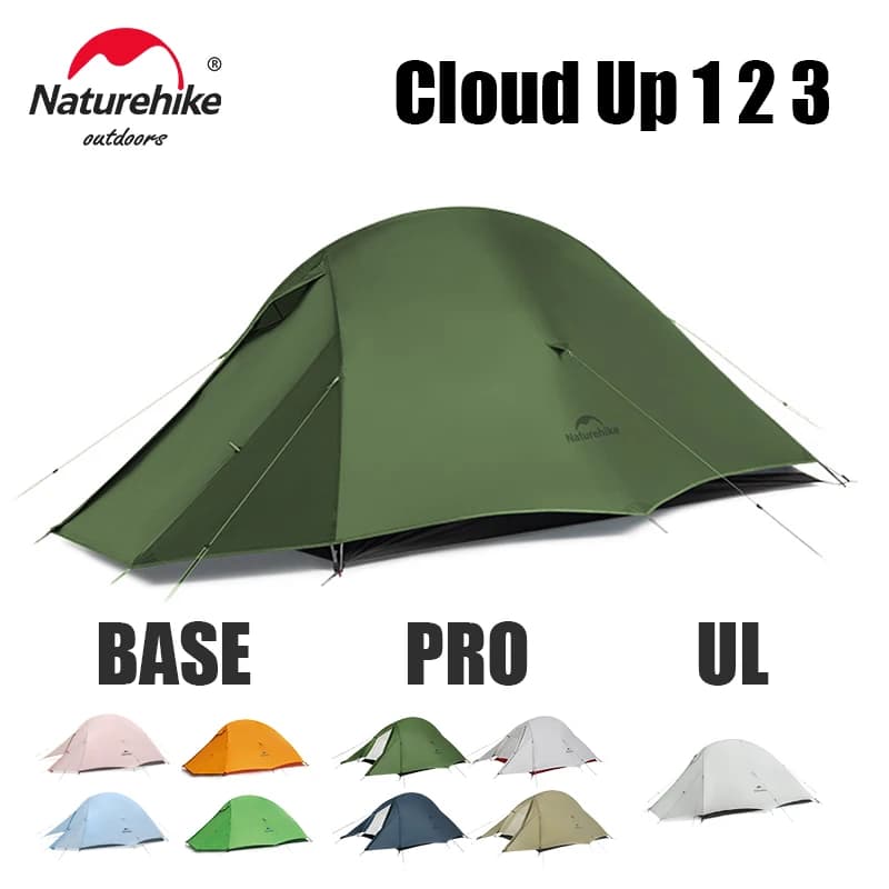 Naturehike Cloud Up 1 2 3 Person Camping Tent Ultralight Waterproof Trekking Tents Hiking Backpacking Shelter Tent Travel Tent
