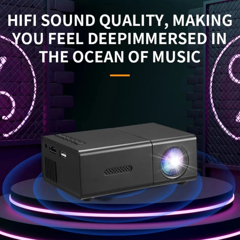 Mini Projector LED Portable projector 1080P HD Home Theater USB HDMI AV Mobile Phone Connection Compact projector