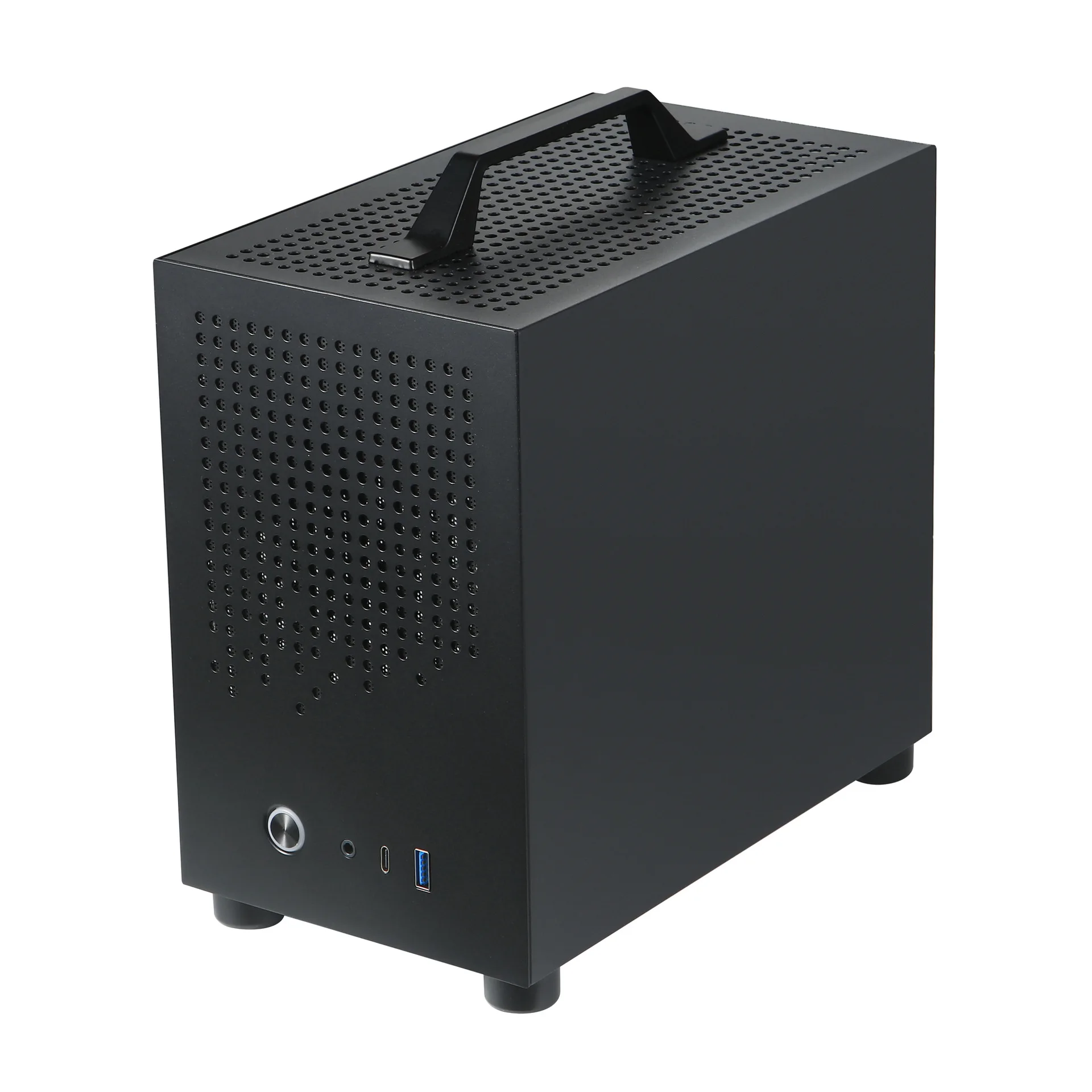 Mini Tower PC-Gehäuse Kompatibel mit Mini-ITX, ITX Mainboard, Small Form Factor Computer Case unterstützt 210mm GPU