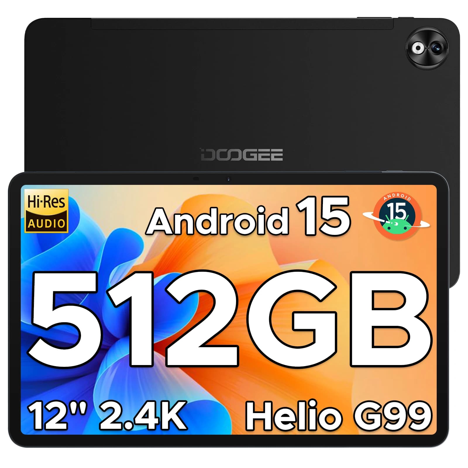 DOOGEE T40 Pro Tablet 20GB 512GB 12" 2.4K Display Helio G99 10800mAh Battery Quad Speaker 7.6mm Ultra-thin Android 15 Smart Pad