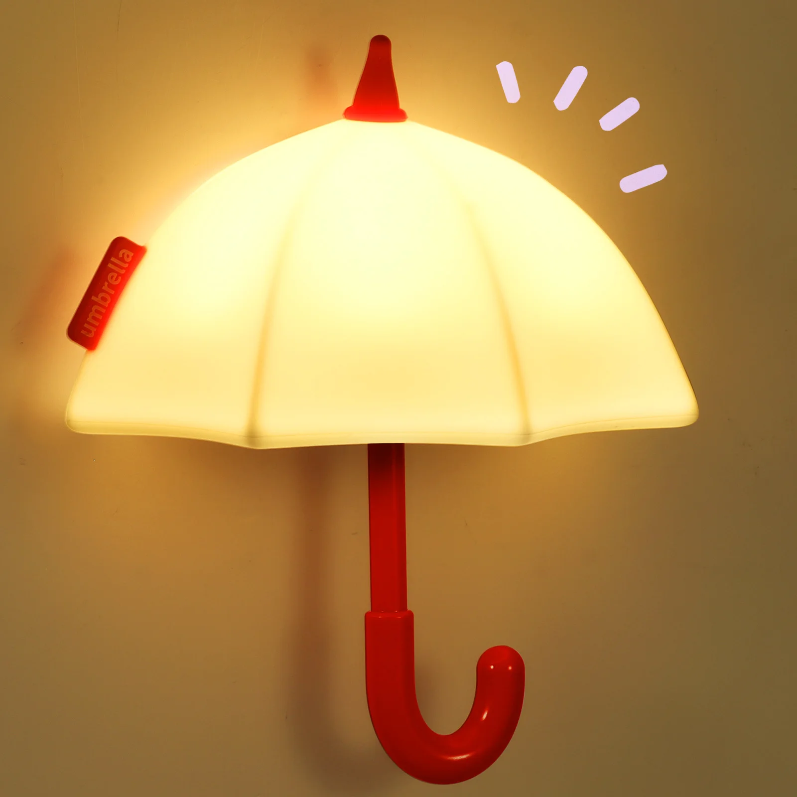 Umbrella Night Light for Kids Baby Magnetic Fridge Lamp Dimmable Rechargeable Squishy Silicone Bedroom Bedside Lamp with timer