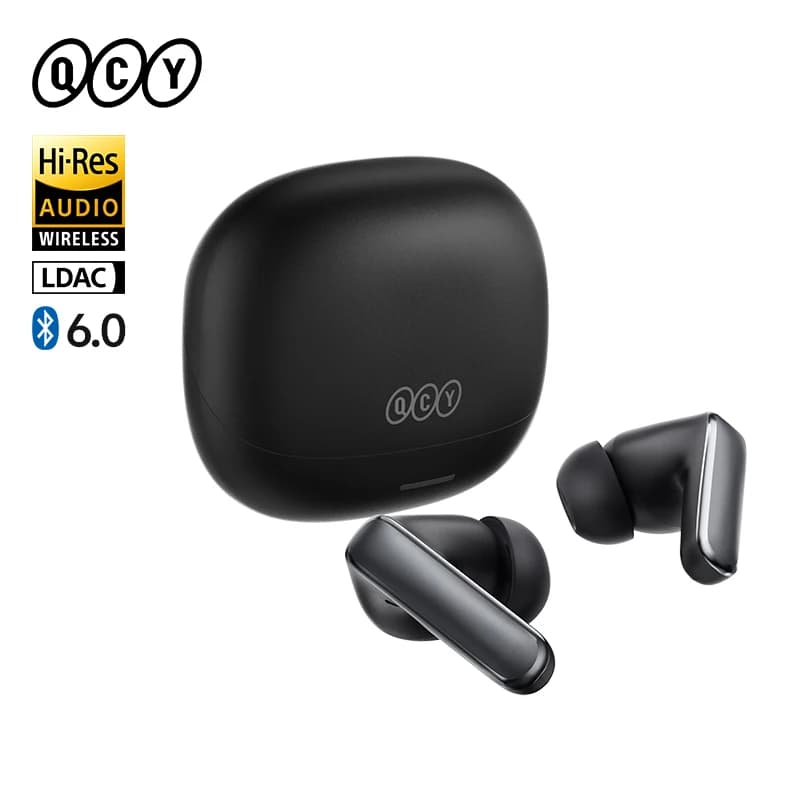 QCY HT21 Wireless Earphones Melobuds N65 -60dB AI Adaptive ANC Earbuds Bluetooth 6.0 LDAC Hi-Res Audio 8 Mics 50Hrs Headset