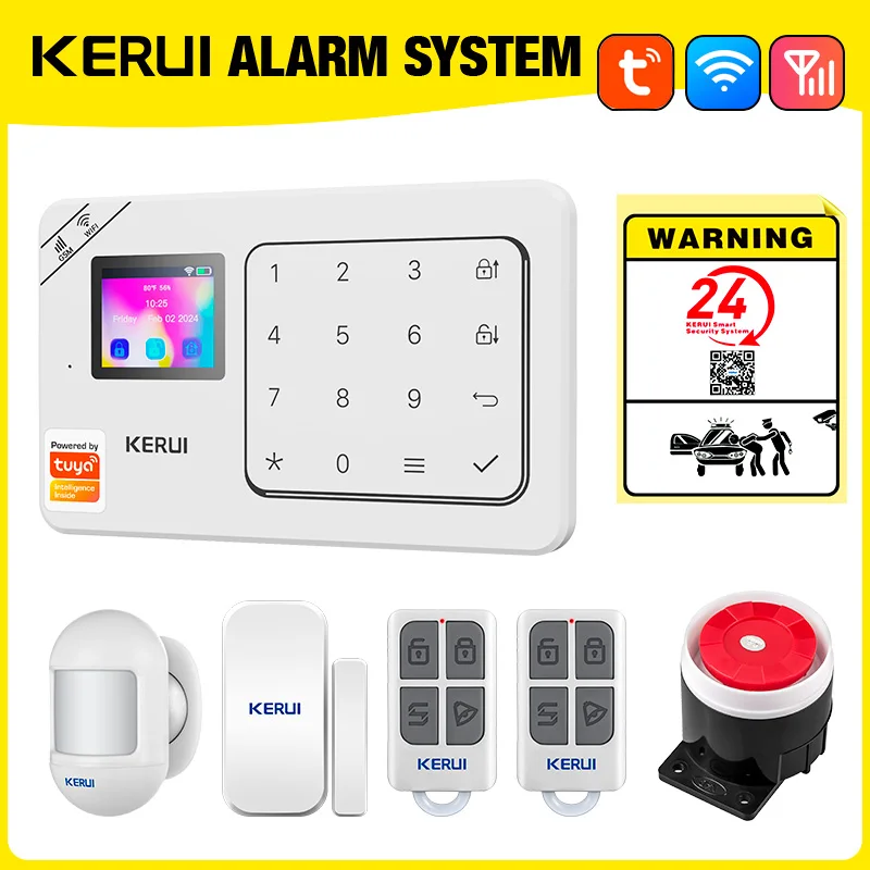 PL Delivery KERUI WiFi GSM Anti-Theft Alarm Panel Home Alarm System Wireless W181 Tuya Smart Life for Your Family Safe Security