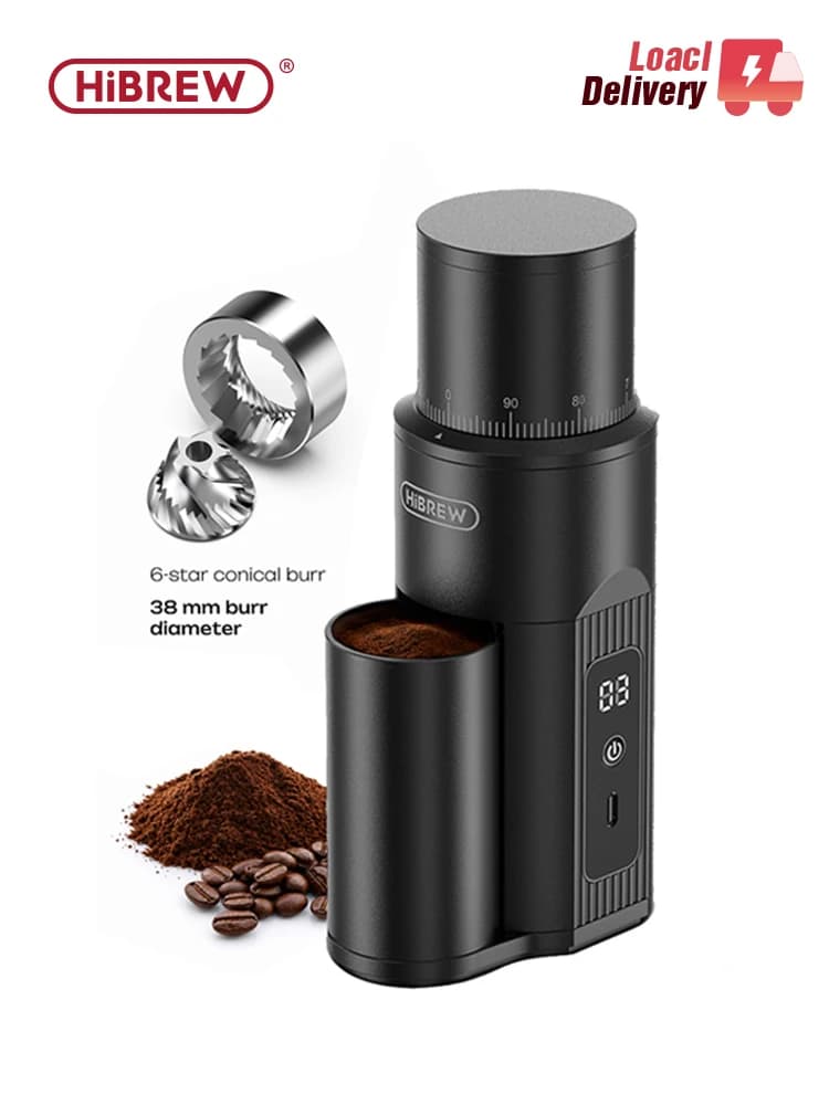 HiBREW G5 Mini Portable Burr Mill Coffee Grinder Rechargeable Compact Coffee Bean Machine for Espresso Pour Over Camping