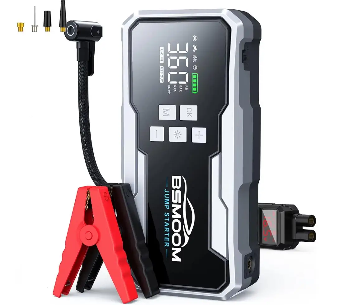 150PSI Air Pump Car Battery Emergency Boosters ,7000A/1500A PEAK Car Jump Starter Power Bank ,Portable Starting Device Car Starter New,Cars with USB Ports And LED Flashlight, 26800mAh/21800mAh Portable Car Jump Starter, Battery Jump Starter