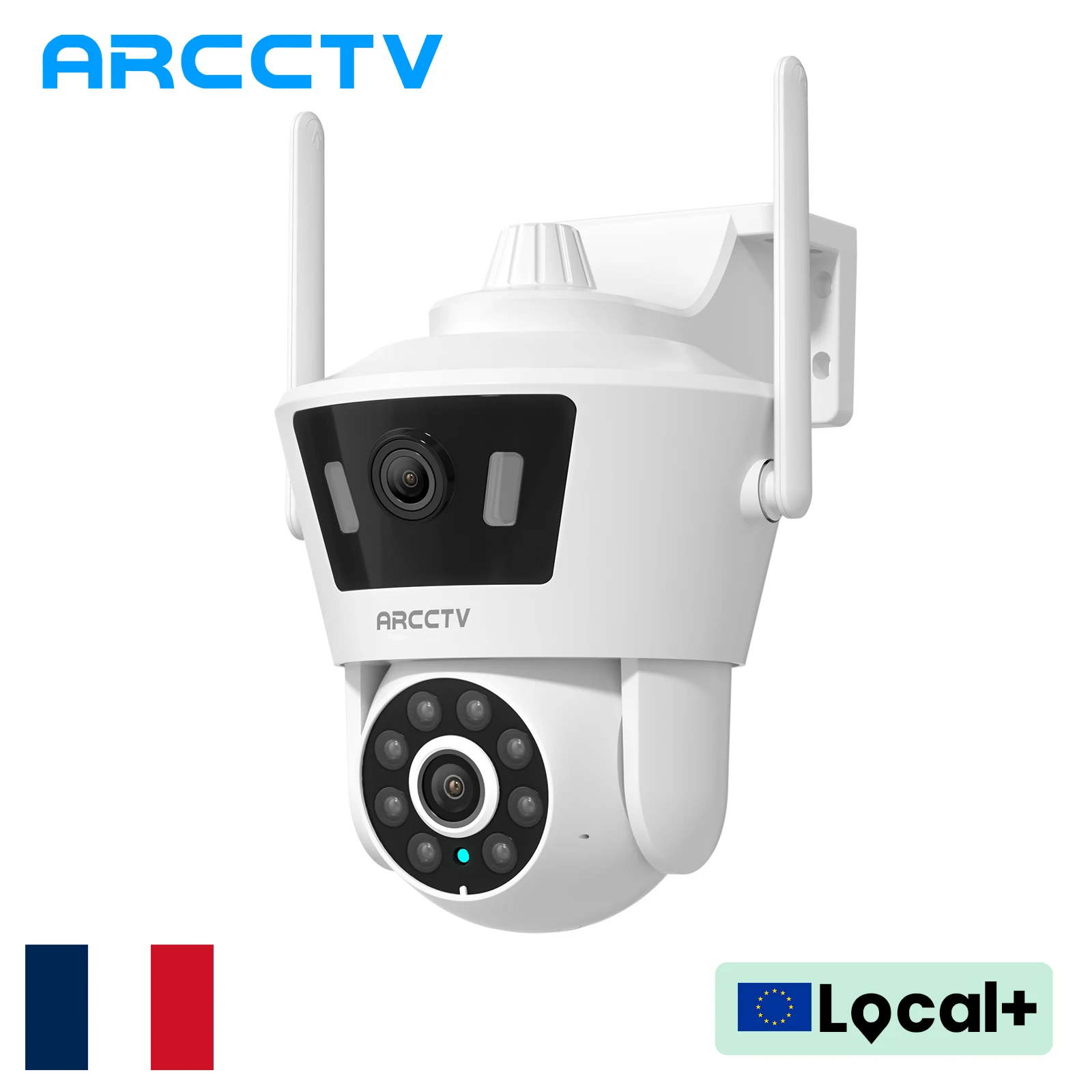 ARCCTV 2K WiFi Security Camera 24/7 Recording  Auto Human Tracking Color Night Vision Outdoor Surveillance Camera Two Way Audio