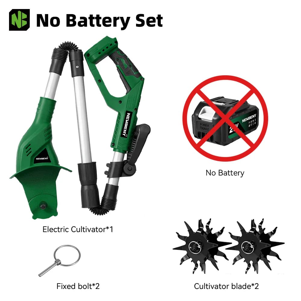 NEWBENY Electric Rototiller Tiller Cultivator Motocultor Cordless Scarifier Garden Tool For Makita 21V Battery Pin
