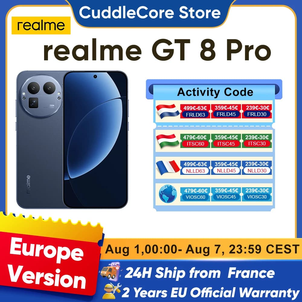 realme GT 8 Pro 5G Smartphone Snapdragon 8 Elite Gen 5 200MP Ultra Camera 50W Wireless Charge 144Hz Screen New Global Version