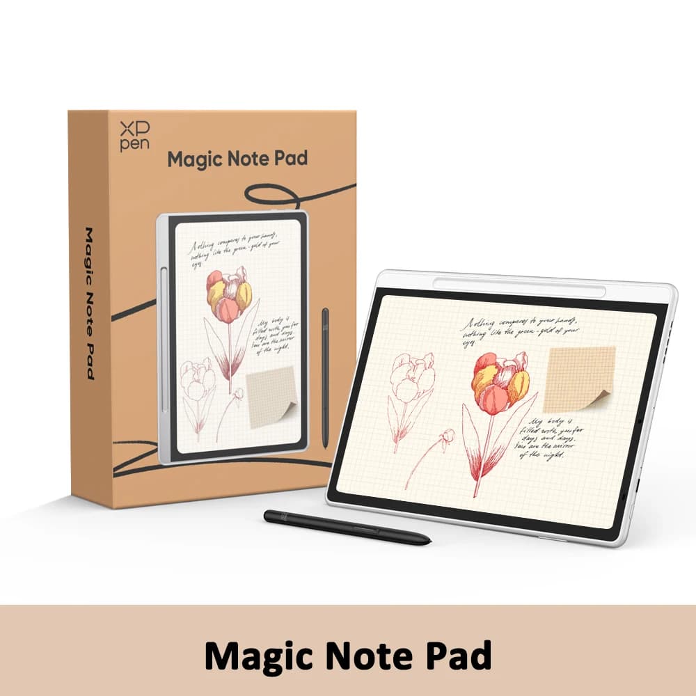 XPPen Magic Note Pad Android 14 White Graphic Tablet Business Digital Writing Notebook Pad 3-in-1 Color Ink Paper E-book Reader