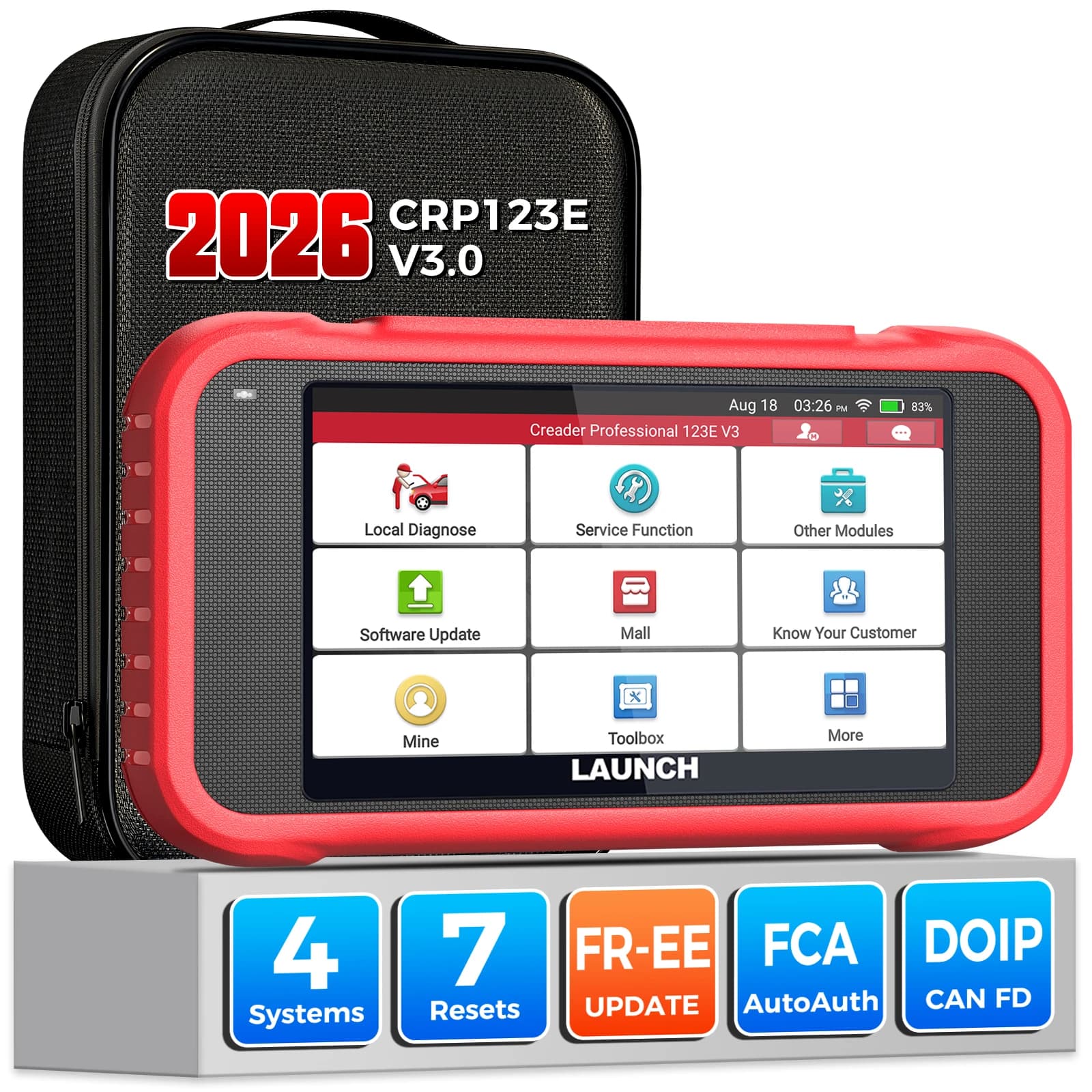 LAUNCH X431 CRP123E V3.0 OBD2 Car Scanner OBD OBDII Engine ABS Airbag SRS Transmission Automotive Diagnostic Tools PK CRP123X