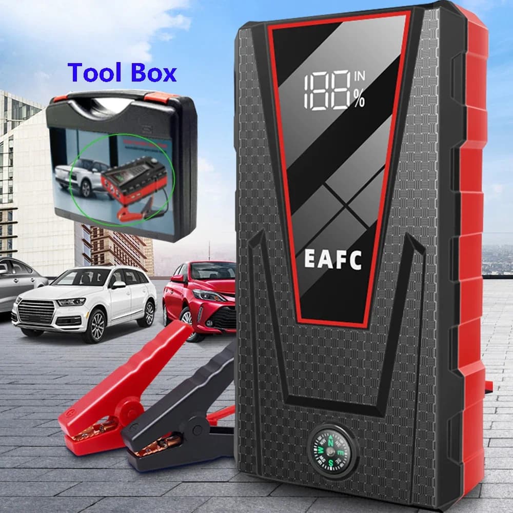 EAFC Car Jump Starter 600A / 1200A /2000A Portable Power Bank Car Battery Booster 12V Car Starting Device for Petrol Diesel Car