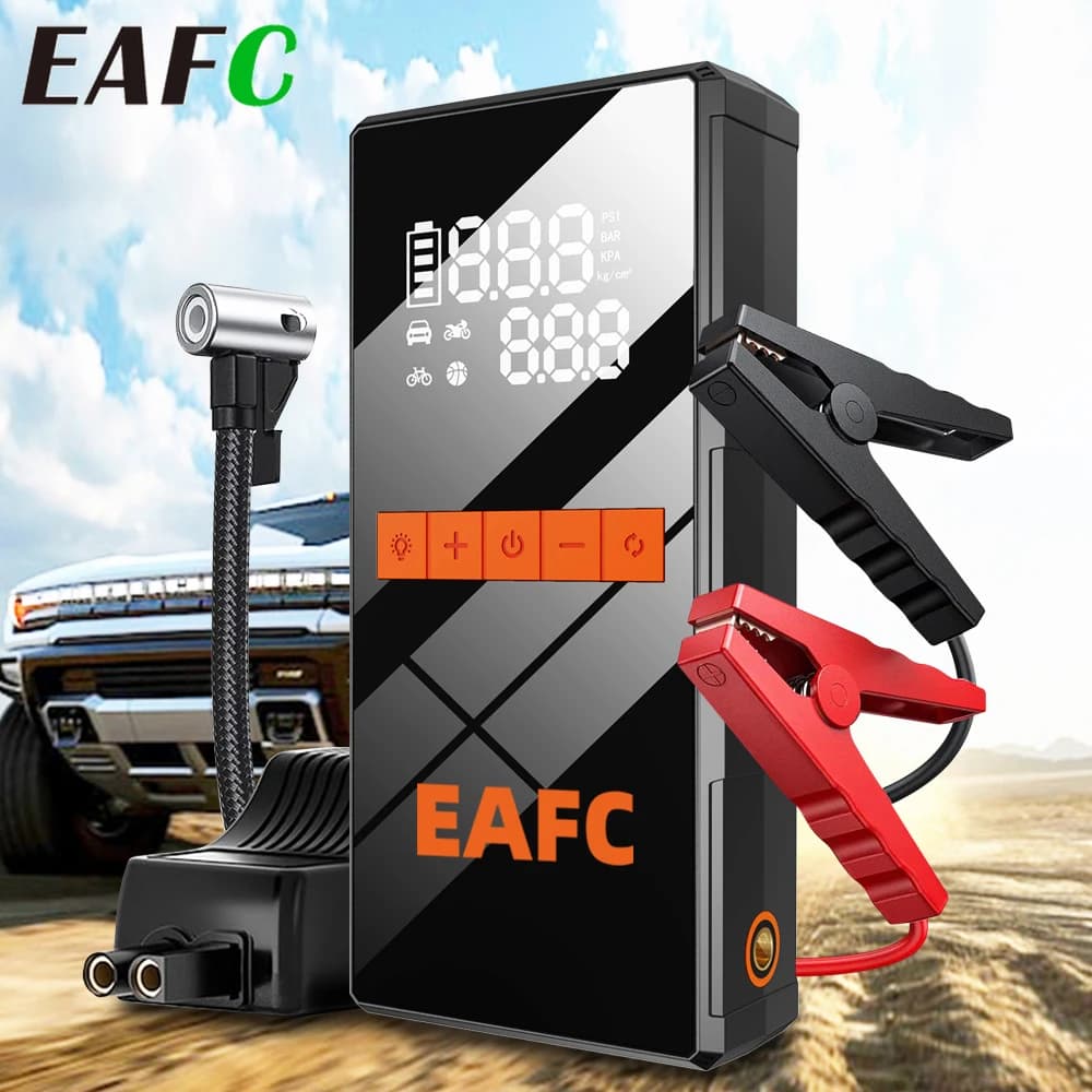 5000A Car Jump Starter Power Bank Portable 150PSI Air Pump Car Battery Emergency Boosters Starting Device Car Starter 2025