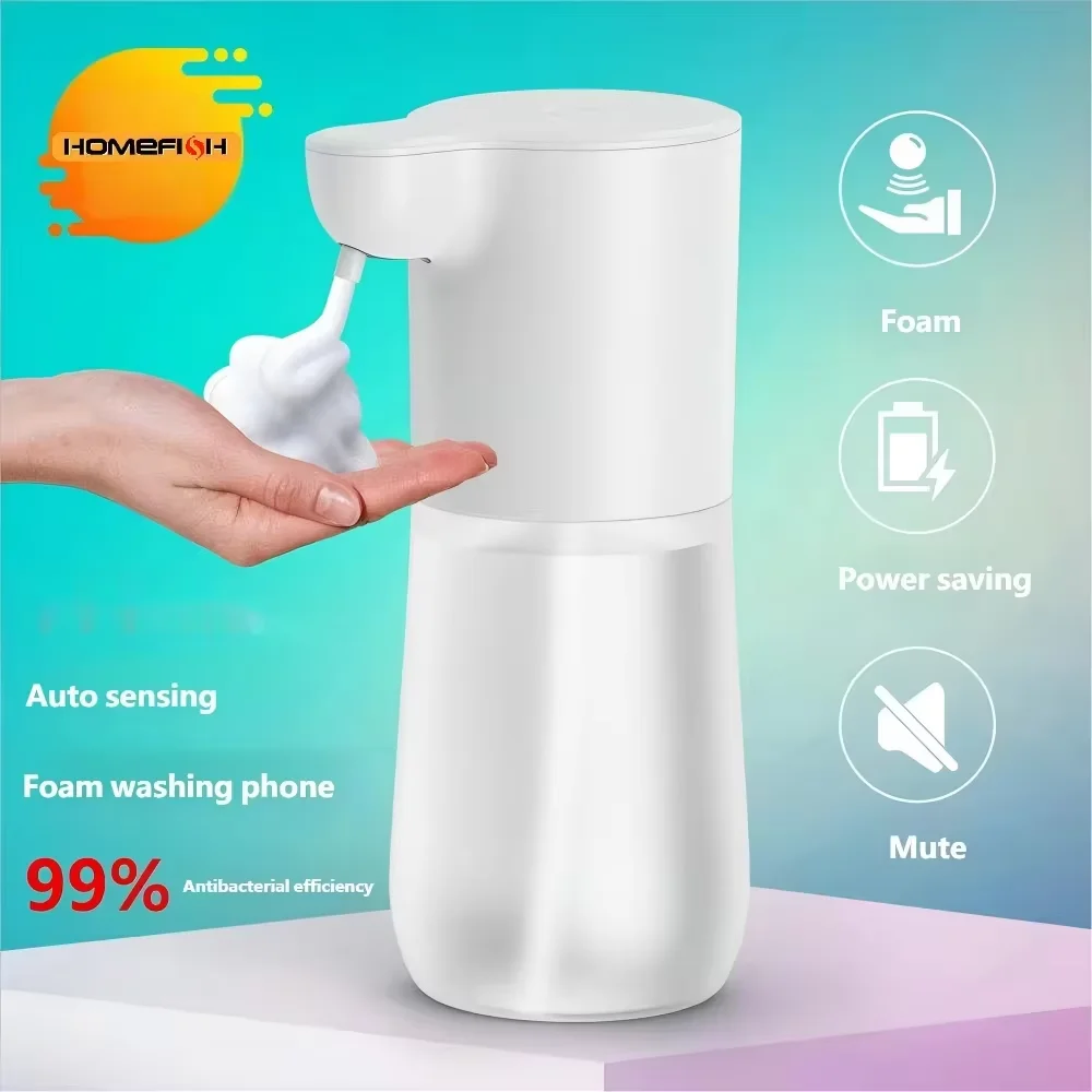 HOMEFISH Smart Sensor Automatic Soap Dispenser 350ml USB Charging Contactless Soap Foam Dispenser Hand Sanitizer Machine
