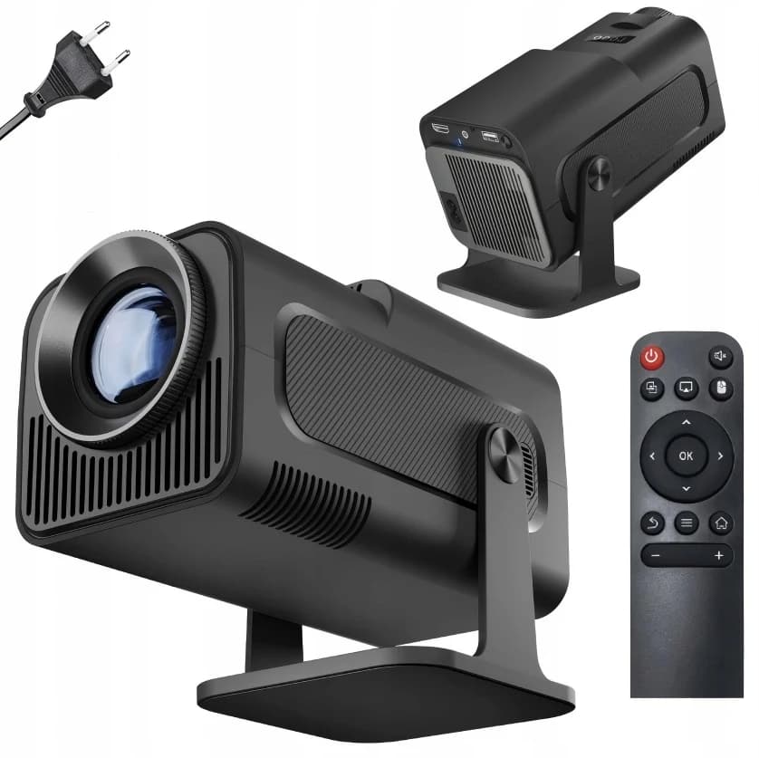 HY320 Mini Portable Projector Android HD Smart TV Latest Version Compact Wireless Projector for Home Entertainment