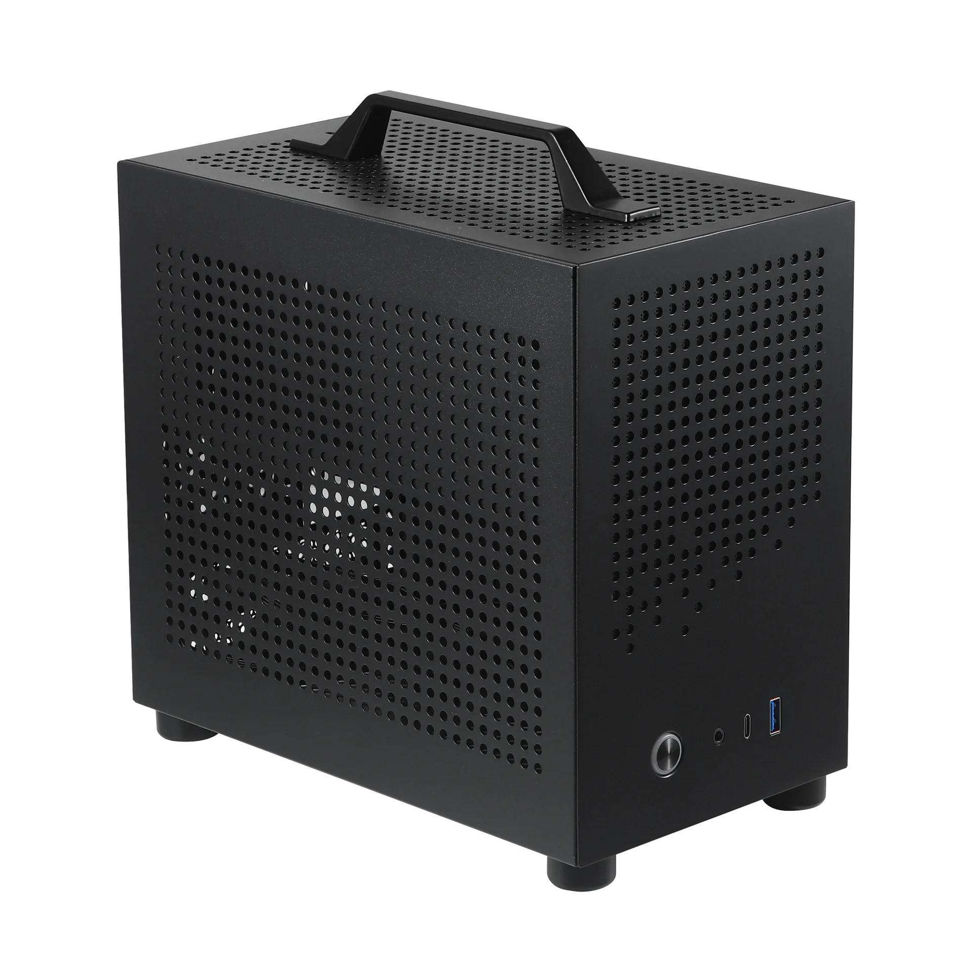 Mini Tower PC-Gehäuse Kompatibel mit Mini-ITX, ITX Mainboard, Small Form Factor Computer Case unterstützt 210mm GPU